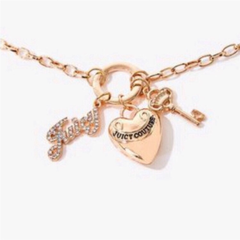 RARE juicy couture diamanté gold necklace
